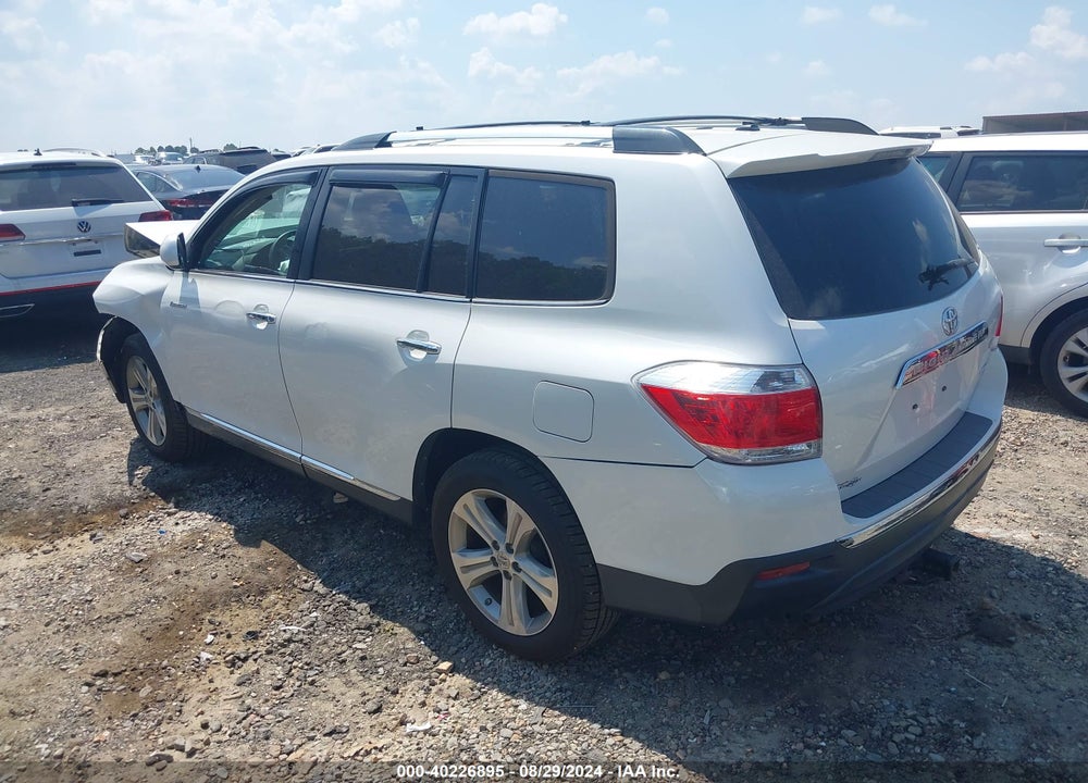 2012 TOYOTA HIGHLANDER LIMITED V6 VIN: 5TDDK3EH2CS139527
