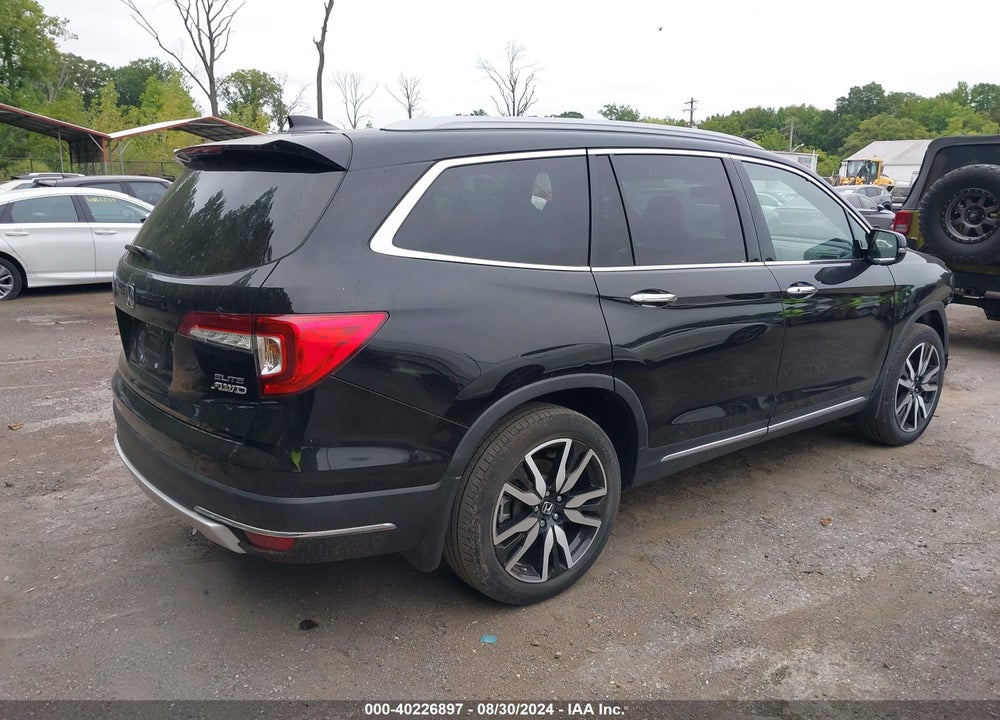 2021 HONDA PILOT AWD ELITE VIN: 5FNYF6H02MB070017