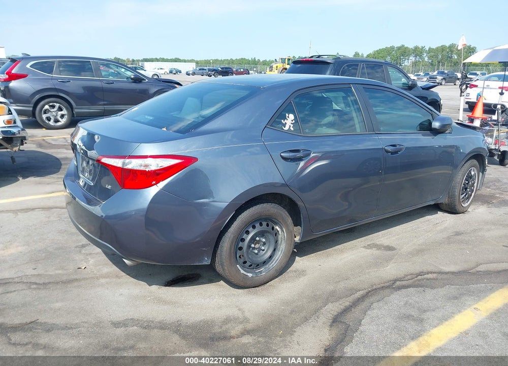 2016 TOYOTA COROLLA LE VIN: 2T1BURHE3GC597436