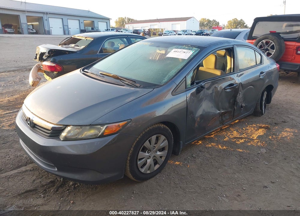 2012 HONDA CIVIC LX VIN: 19XFB2F56CE081875
