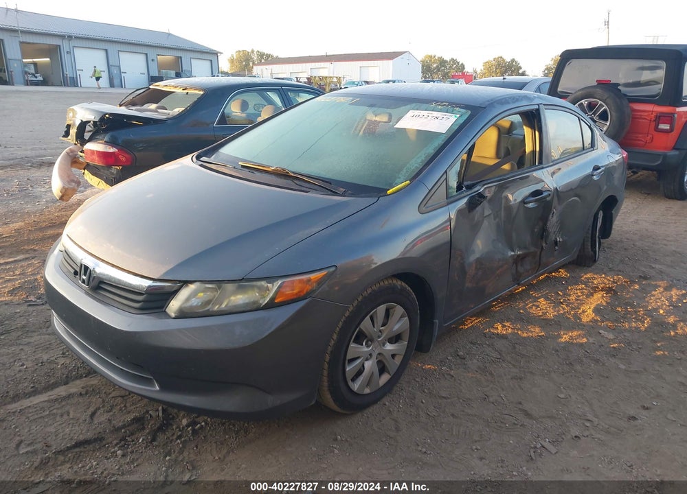 2012 HONDA CIVIC LX VIN: 19XFB2F56CE081875