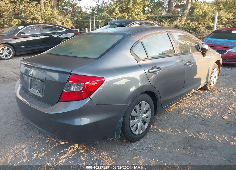 2012 HONDA CIVIC LX VIN: 19XFB2F56CE081875