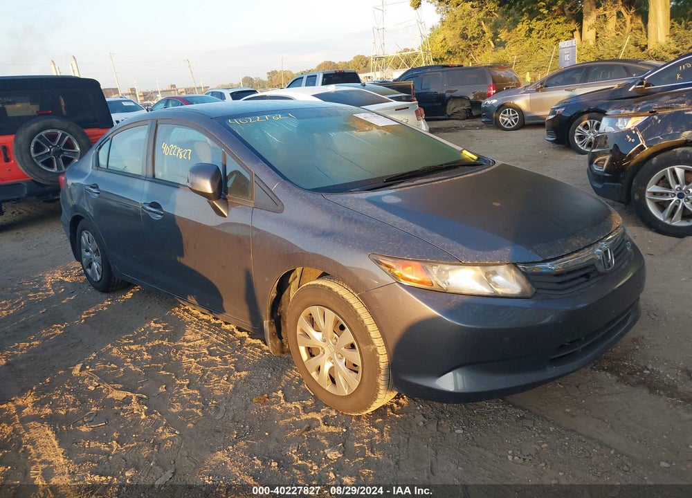 2012 HONDA CIVIC LX VIN: 19XFB2F56CE081875