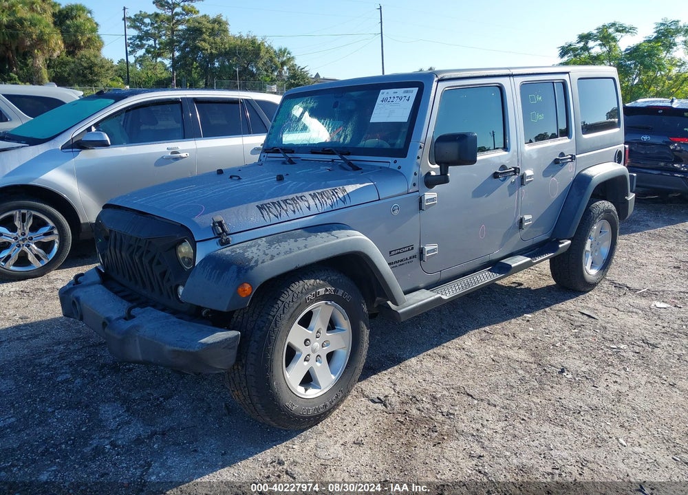 2016 JEEP WRANGLER UNLIMITED SPORT VIN: 1C4BJWDG9GL107153