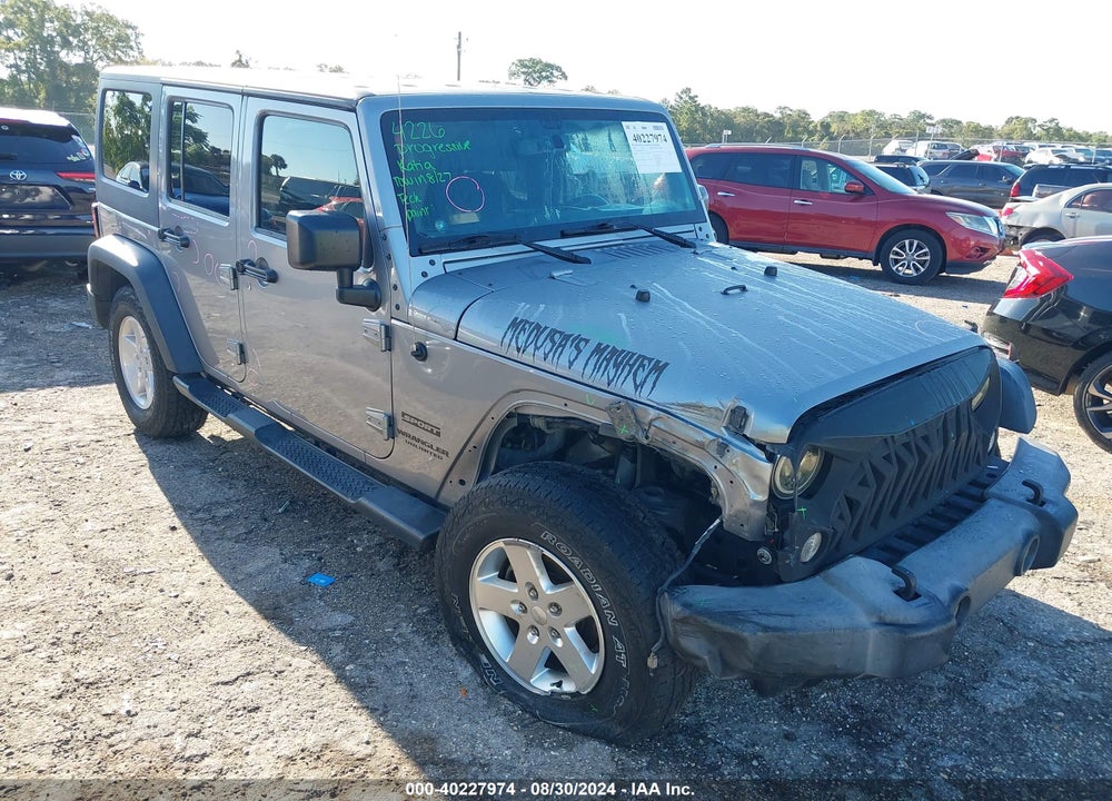 2016 JEEP WRANGLER UNLIMITED SPORT VIN: 1C4BJWDG9GL107153