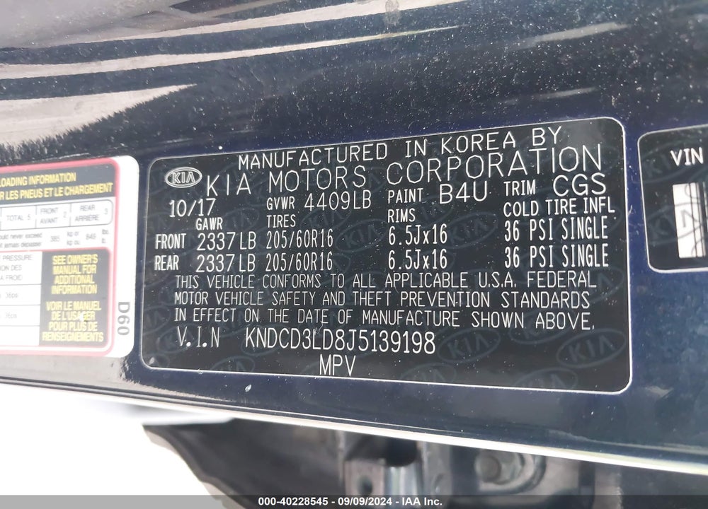 2018 KIA NIRO PLUG-IN HYBRID EX VIN: KNDCD3LD8J5139198