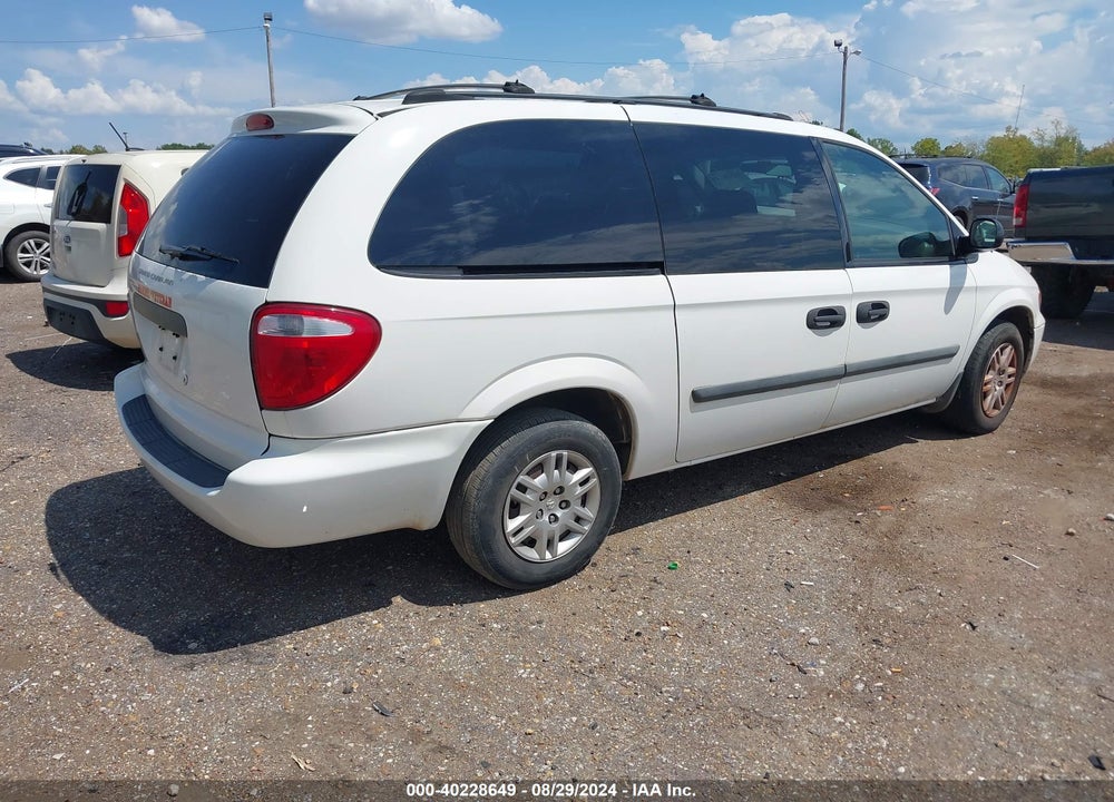 2005 DODGE GRAND CARAVAN SE VIN: 1D8GP24R85B275451