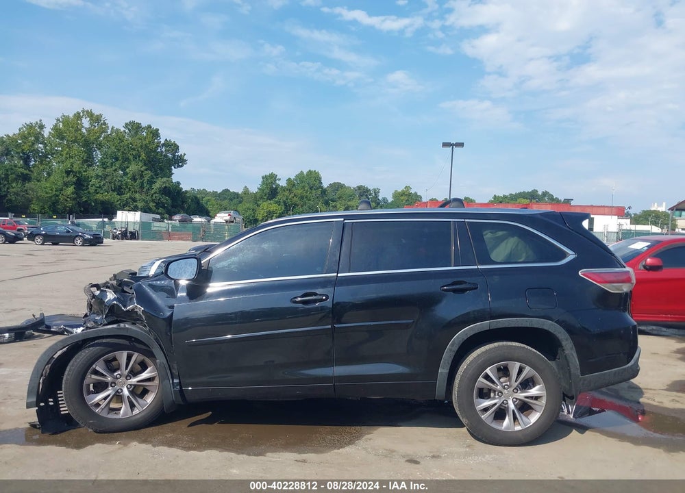 2015 TOYOTA HIGHLANDER XLE V6 VIN: 5TDJKRFH9FS114195