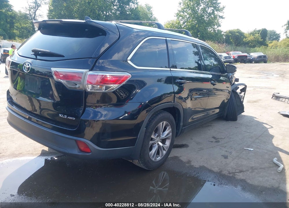 2015 TOYOTA HIGHLANDER XLE V6 VIN: 5TDJKRFH9FS114195