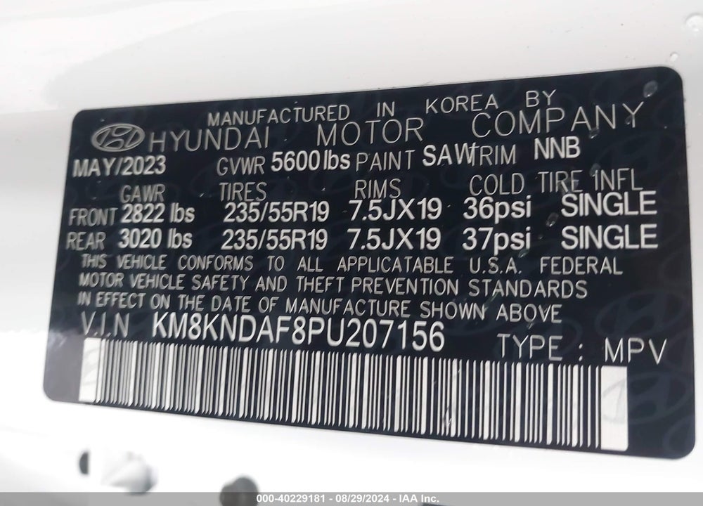 2023 HYUNDAI IONIQ 5 SEL VIN: KM8KNDAF8PU207156