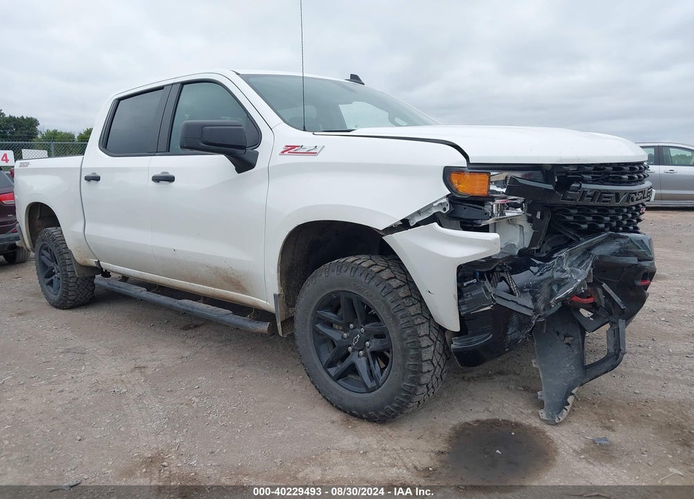 2021 CHEVROLET SILVERADO 1500 4WD SHORT BED CUSTOM TRAIL BOSS VIN: 1GCPYCEF4MZ438849