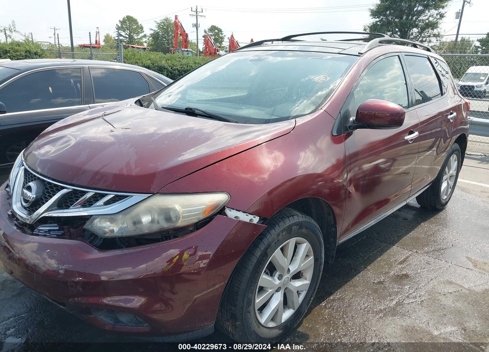2012 NISSAN MURANO SL VIN: JN8AZ1MWXCW221335