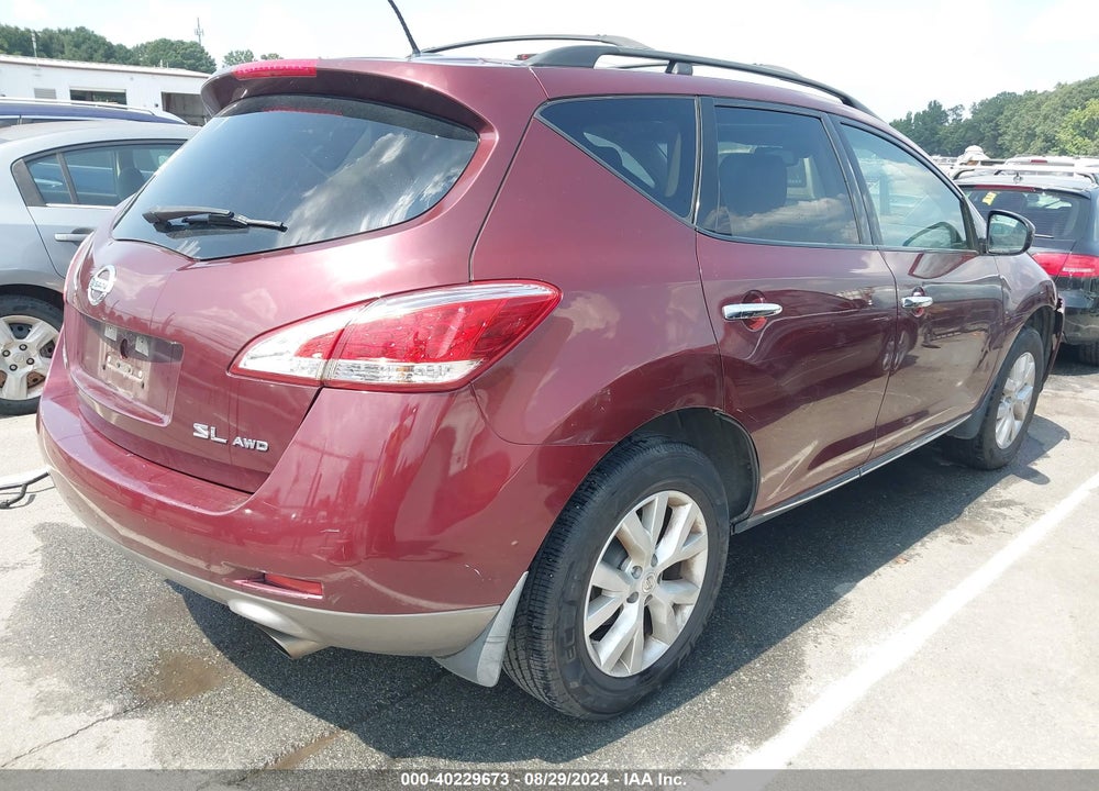 2012 NISSAN MURANO SL VIN: JN8AZ1MWXCW221335