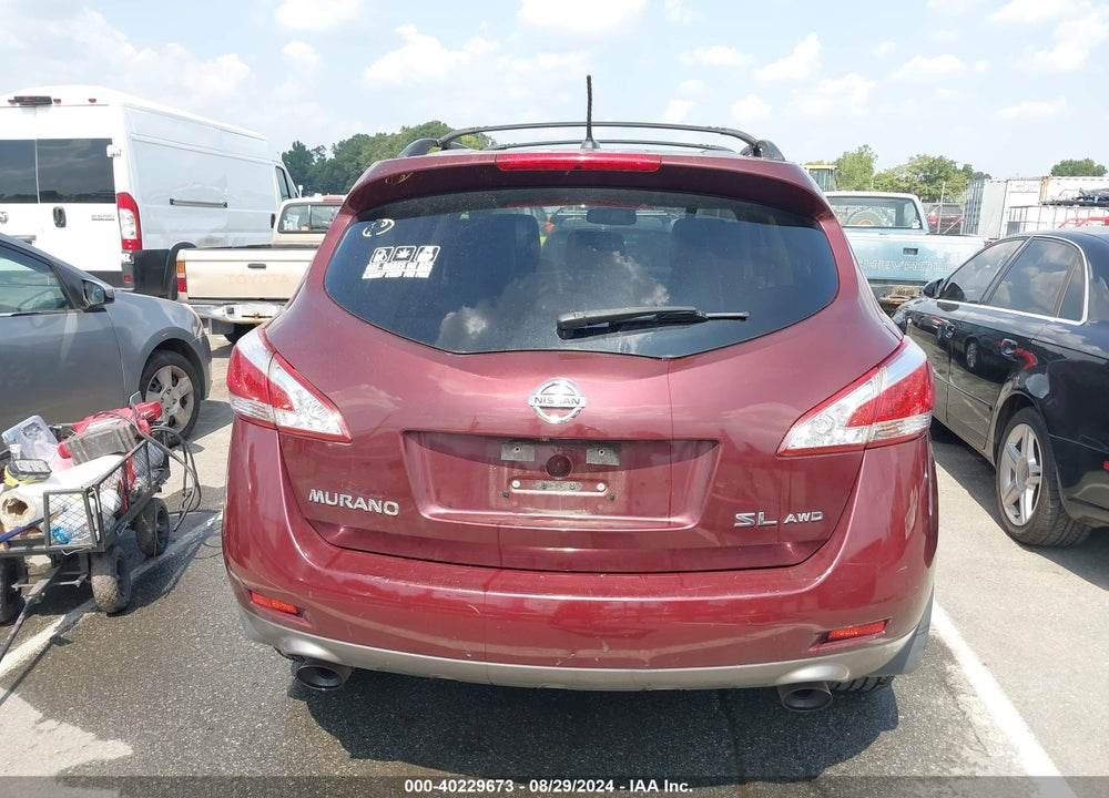 2012 NISSAN MURANO SL VIN: JN8AZ1MWXCW221335
