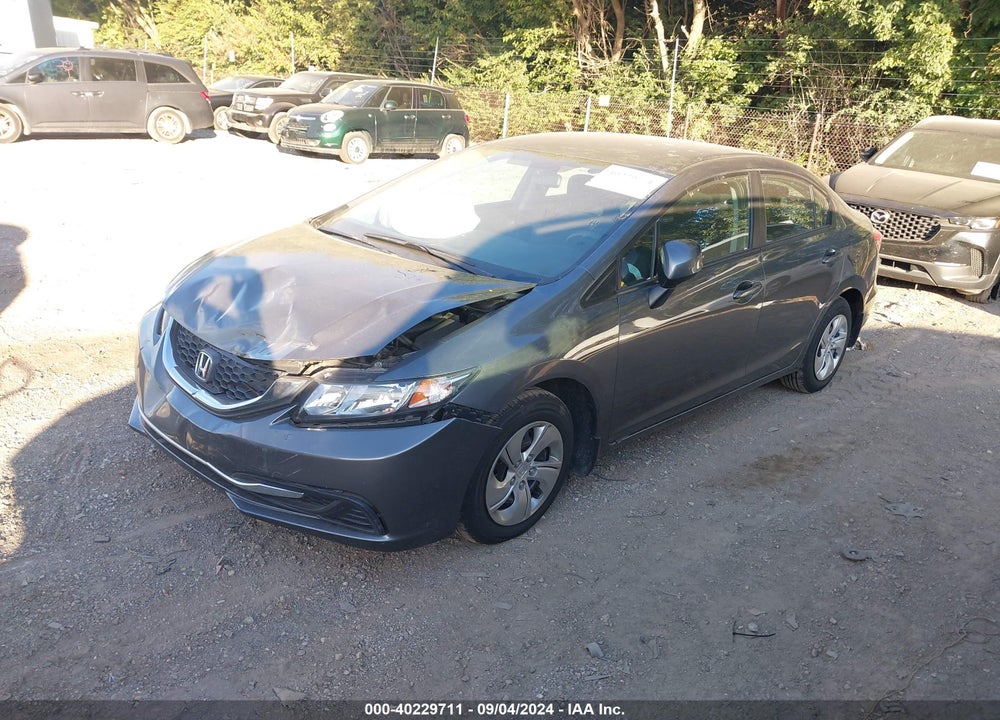 2013 HONDA CIVIC LX VIN: 19XFB2F51DE052964