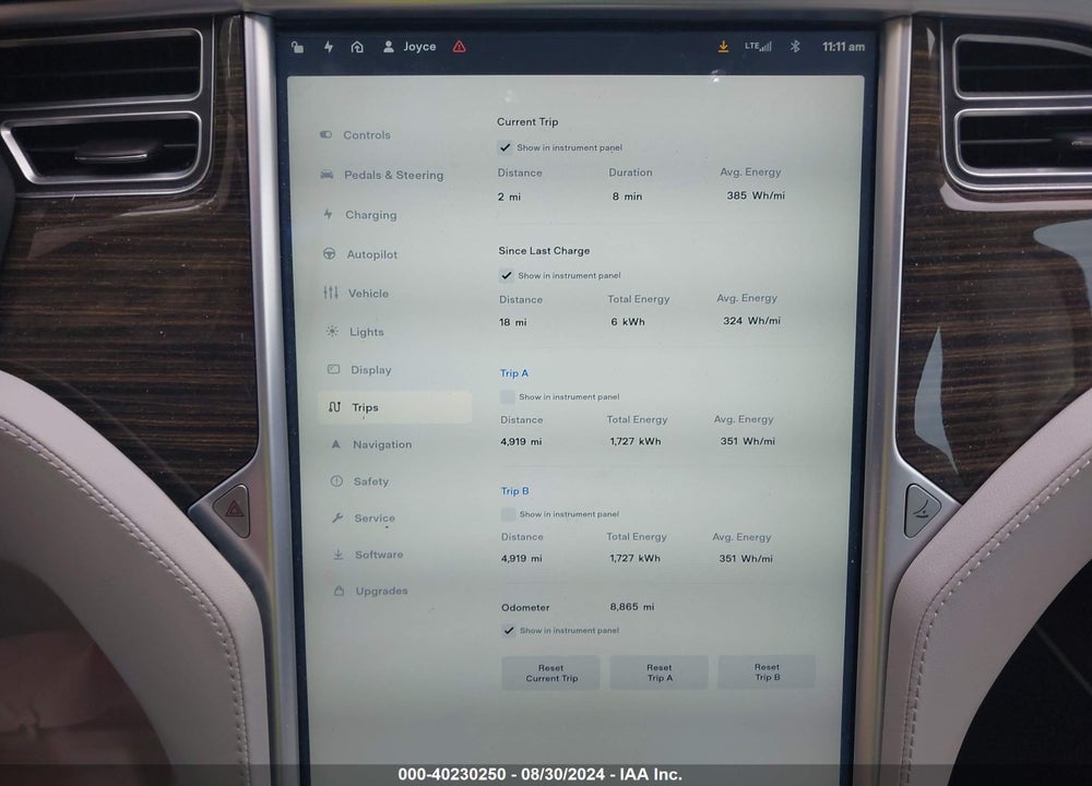 2015 TESLA MODEL S 70D/85D/P85D VIN: 5YJSA1H27FFP77450