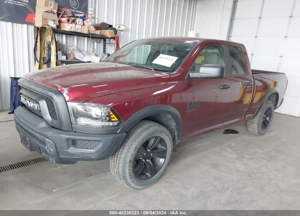 2021 RAM 1500 CLASSIC WARLOCK QUAD CAB 4X4 6'4 BOX VIN: 1C6RR7GG9MS598549