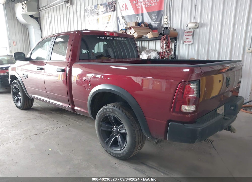2021 RAM 1500 CLASSIC WARLOCK QUAD CAB 4X4 6'4 BOX VIN: 1C6RR7GG9MS598549