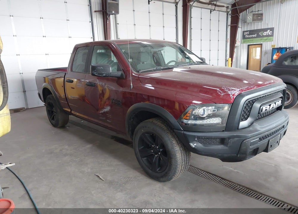 2021 RAM 1500 CLASSIC WARLOCK QUAD CAB 4X4 6'4 BOX VIN: 1C6RR7GG9MS598549