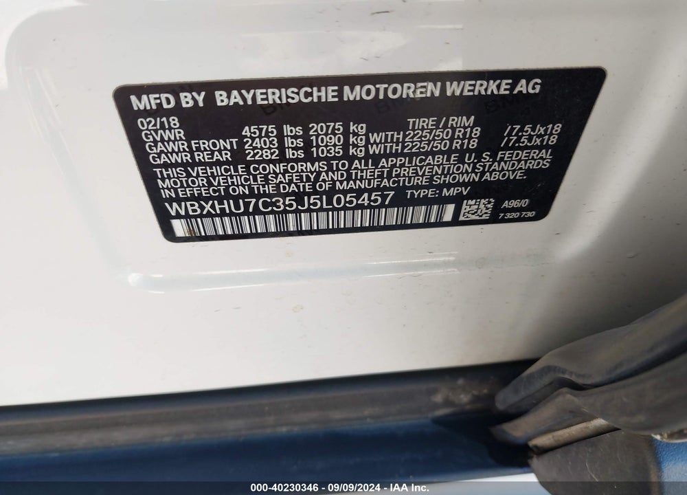 2018 BMW X1 SDRIVE28I VIN: WBXHU7C35J5L05457