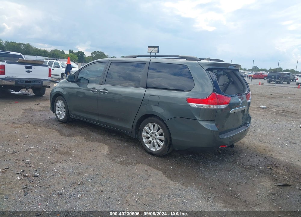 2012 TOYOTA SIENNA LIMITED V6 7 PASSENGER VIN: 5TDYK3DC7CS223821