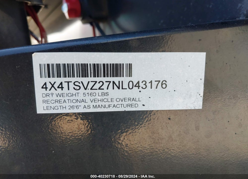 2022 OTHER --- VIN: 4X4TSVZ27NL043176