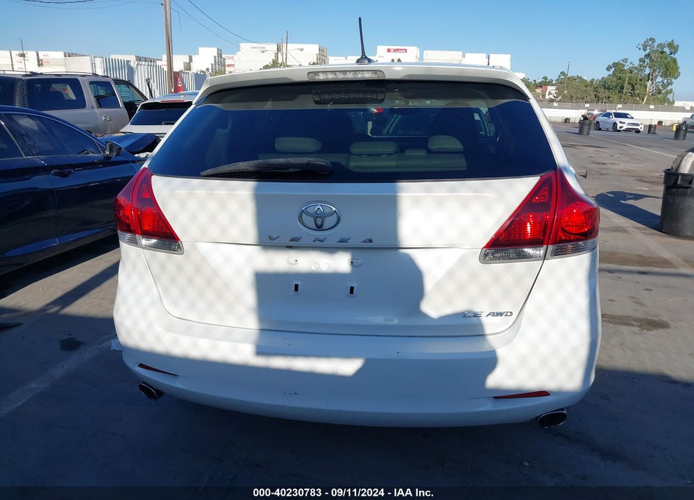 2013 TOYOTA VENZA LE V6 VIN: 4T3BK3BB4DU077877