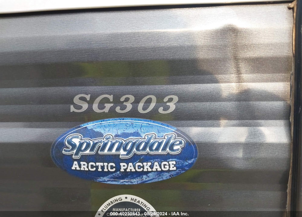 2017 SPRINGDALE TRAVEL TRAILER VIN: 4YDT3032XH3103595