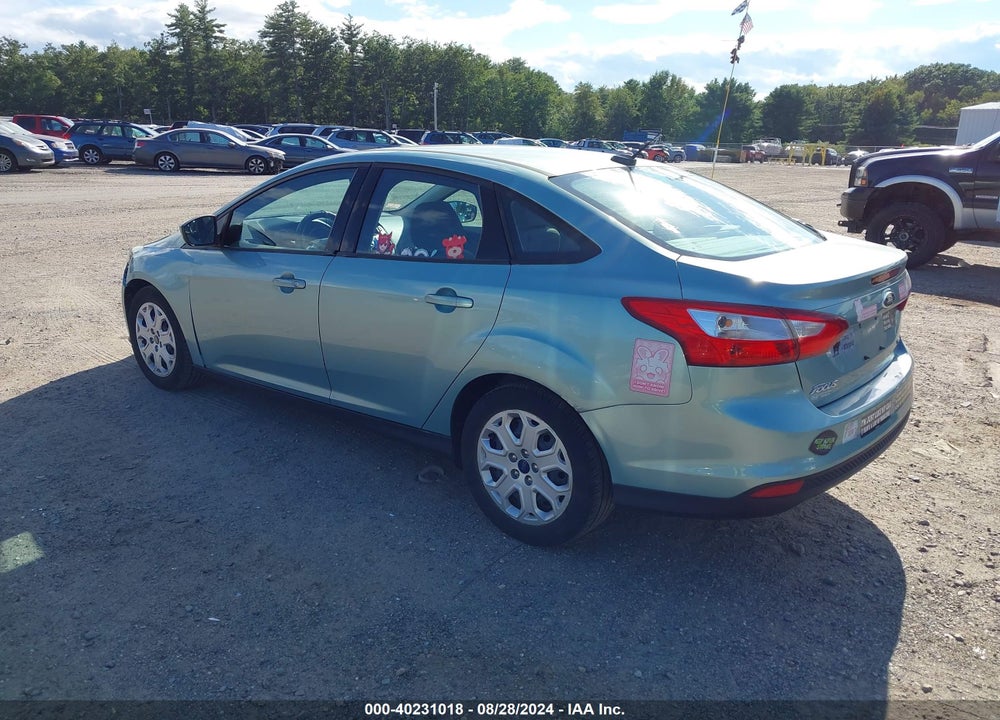 2012 FORD FOCUS SE VIN: 1FAHP3F21CL453478