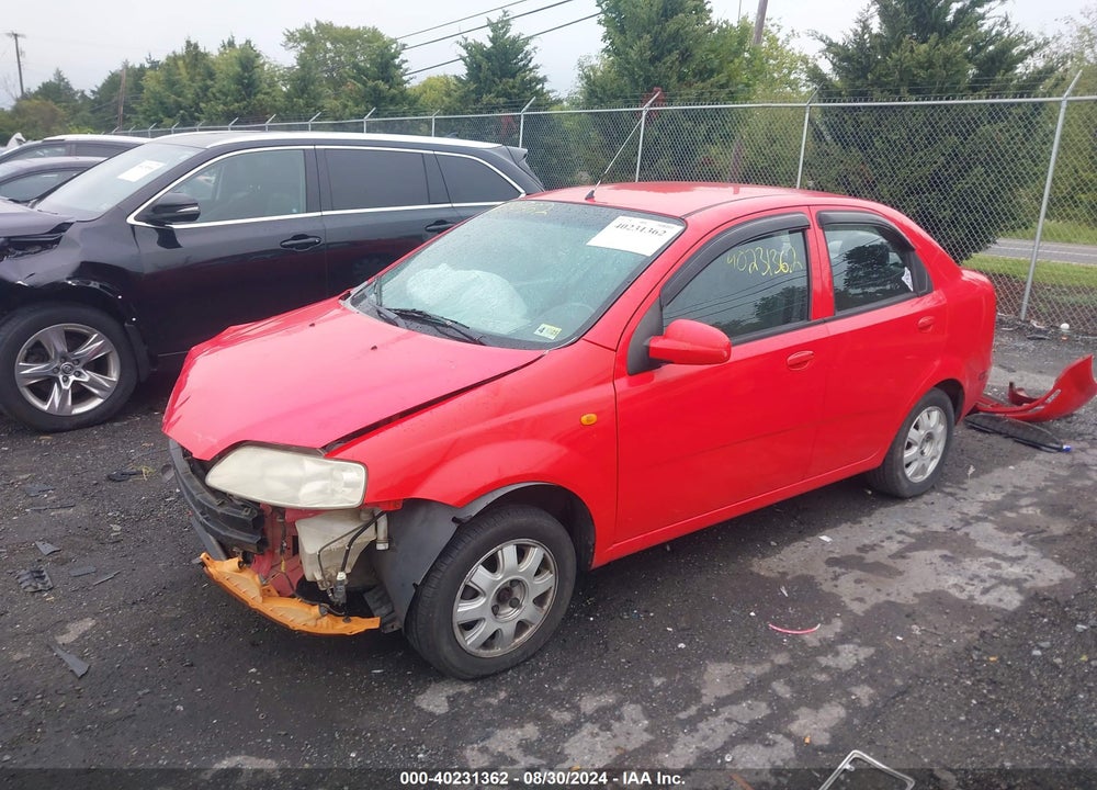 2004 CHEVROLET AVEO LS VIN: KL1TJ52624B236580