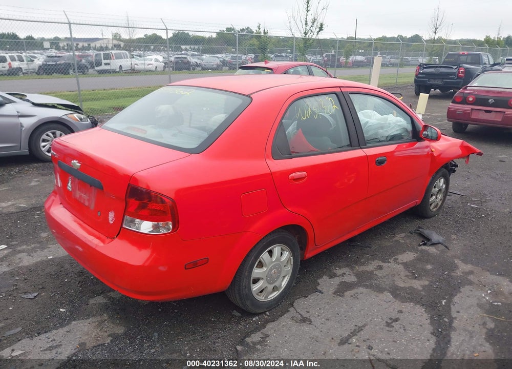 2004 CHEVROLET AVEO LS VIN: KL1TJ52624B236580