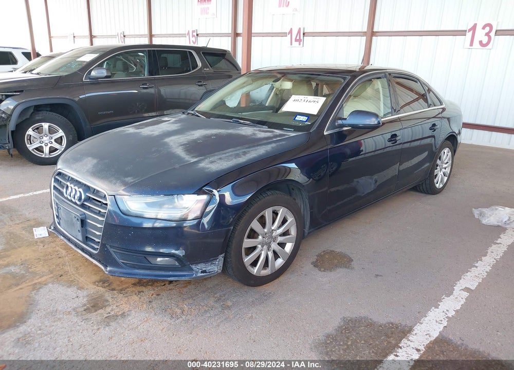 2013 AUDI A4 2.0T PREMIUM VIN: WAUAFAFL6DA045838