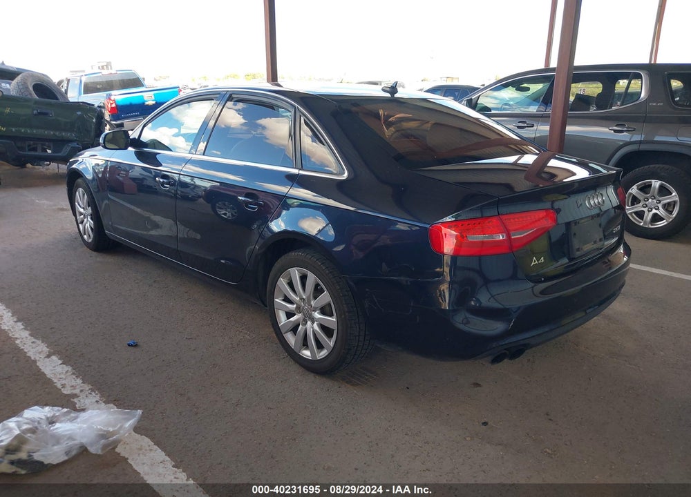 2013 AUDI A4 2.0T PREMIUM VIN: WAUAFAFL6DA045838