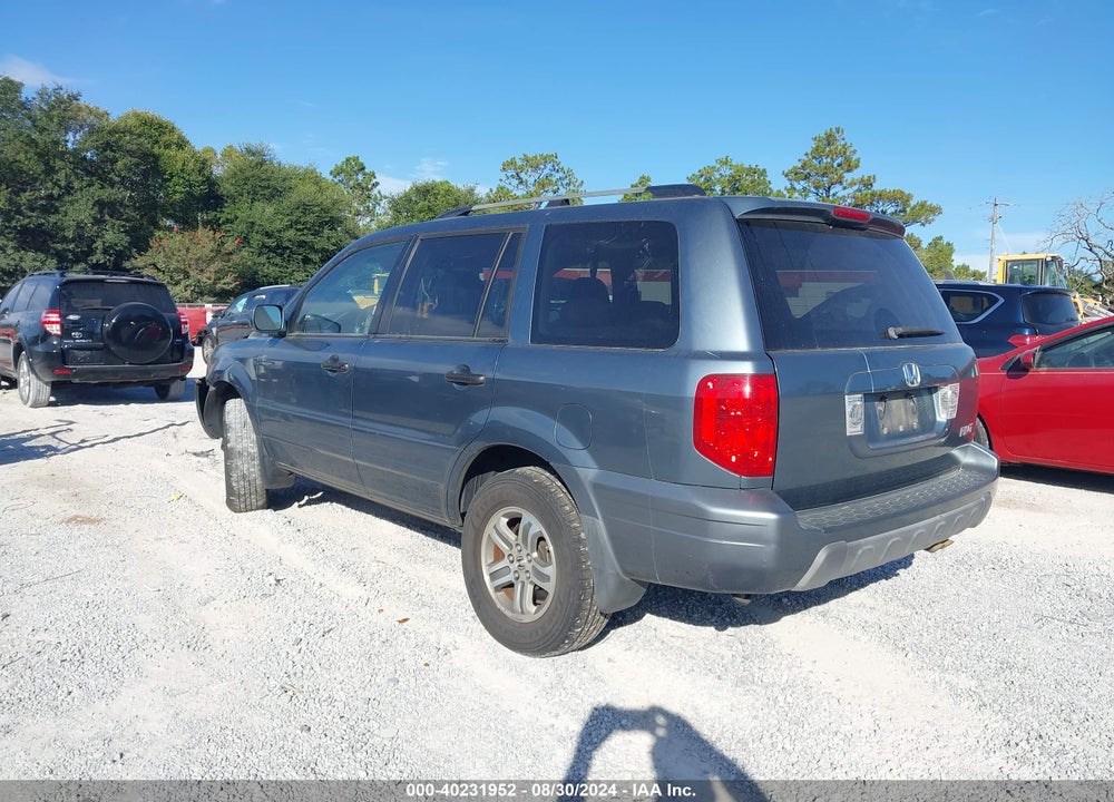 2005 HONDA PILOT EX-L VIN: 5FNYF18515B017082