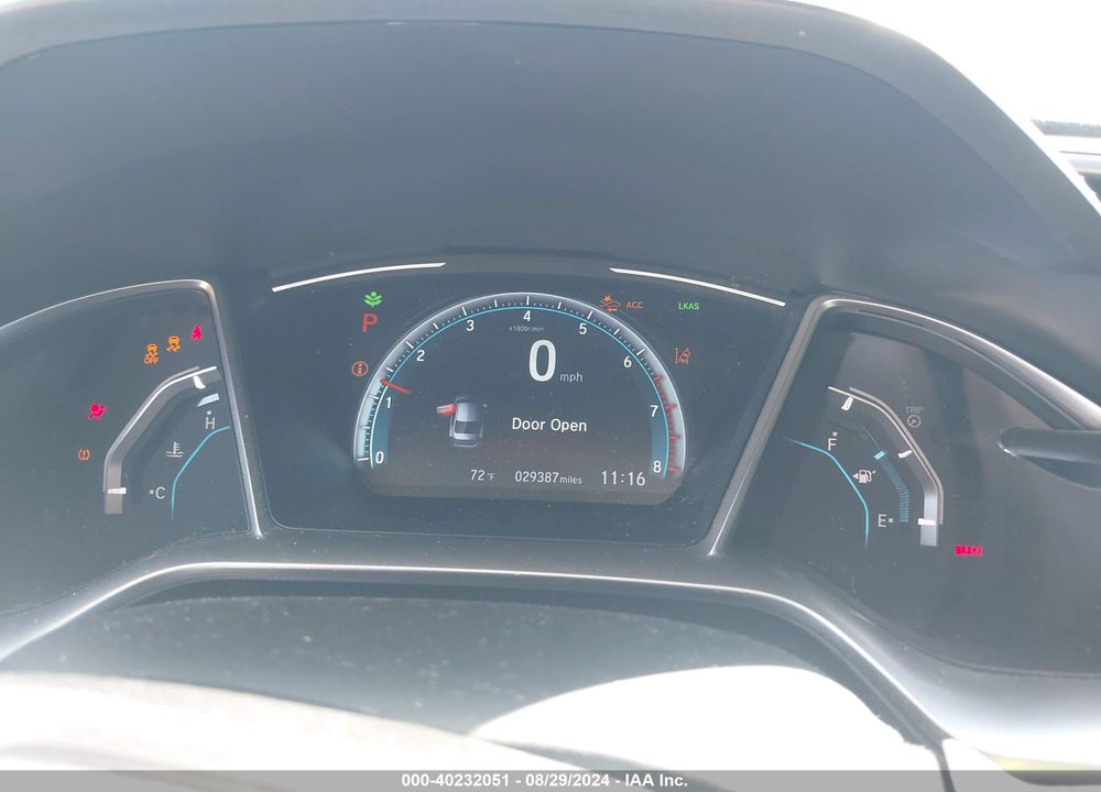 2019 HONDA CIVIC EX VIN: 19XFC1F3XKE212004