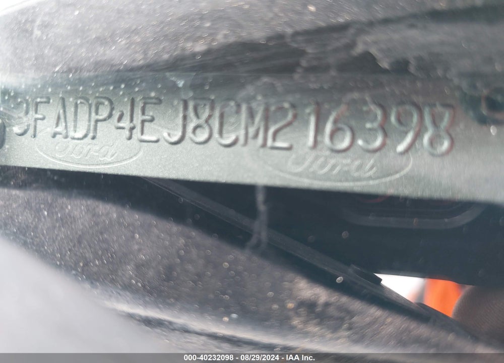 2012 FORD FIESTA SE VIN: 3FADP4EJ8CM216398