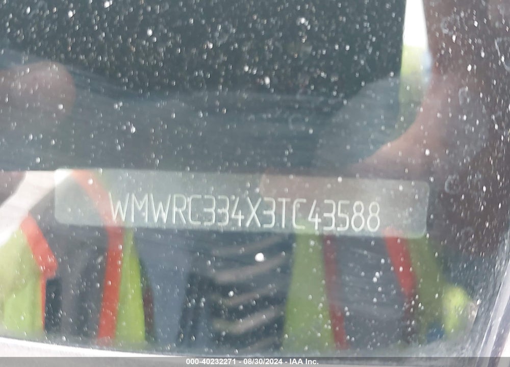 2003 MINI COOPER VIN: WMWRC334X3TC43588