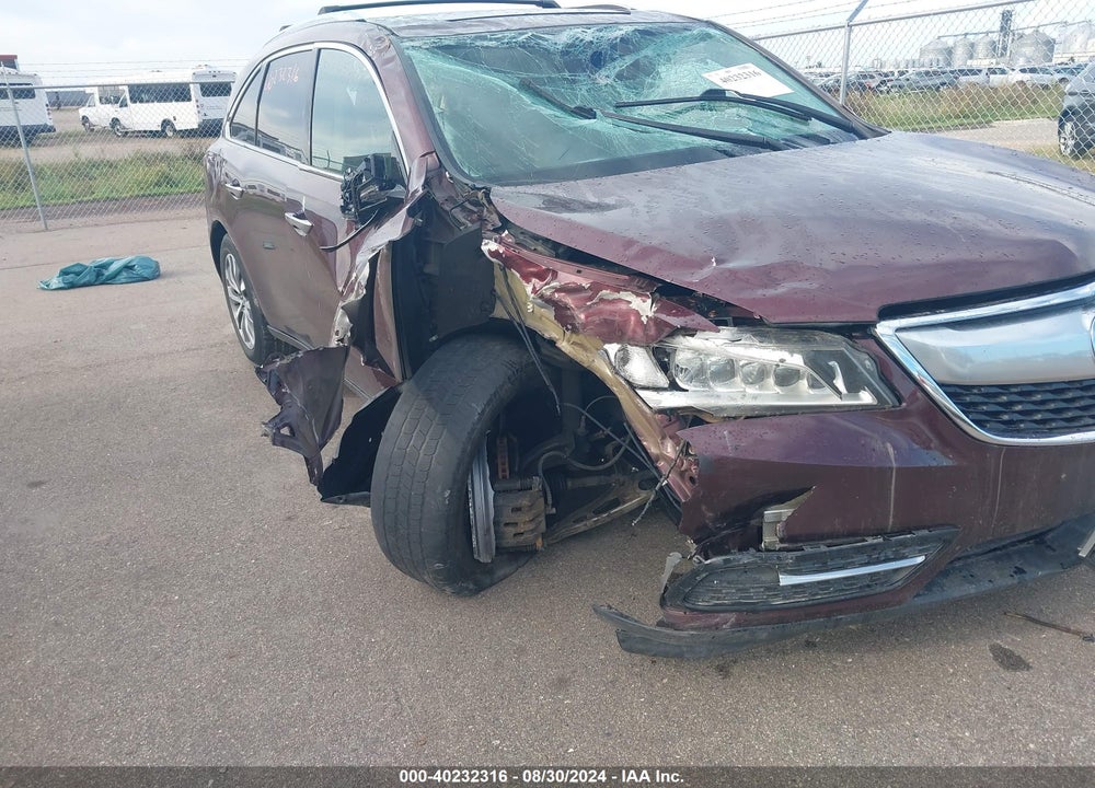 2014 ACURA MDX TECHNOLOGY PACKAGE VIN: 5FRYD4H41EB003504