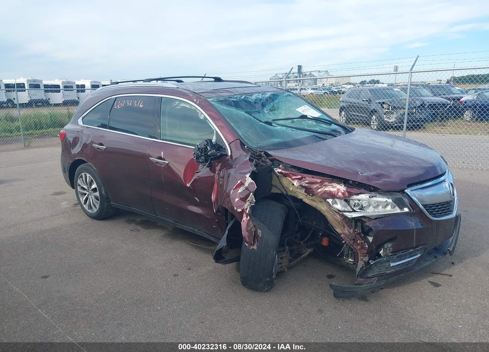 2014 ACURA MDX TECHNOLOGY PACKAGE VIN: 5FRYD4H41EB003504