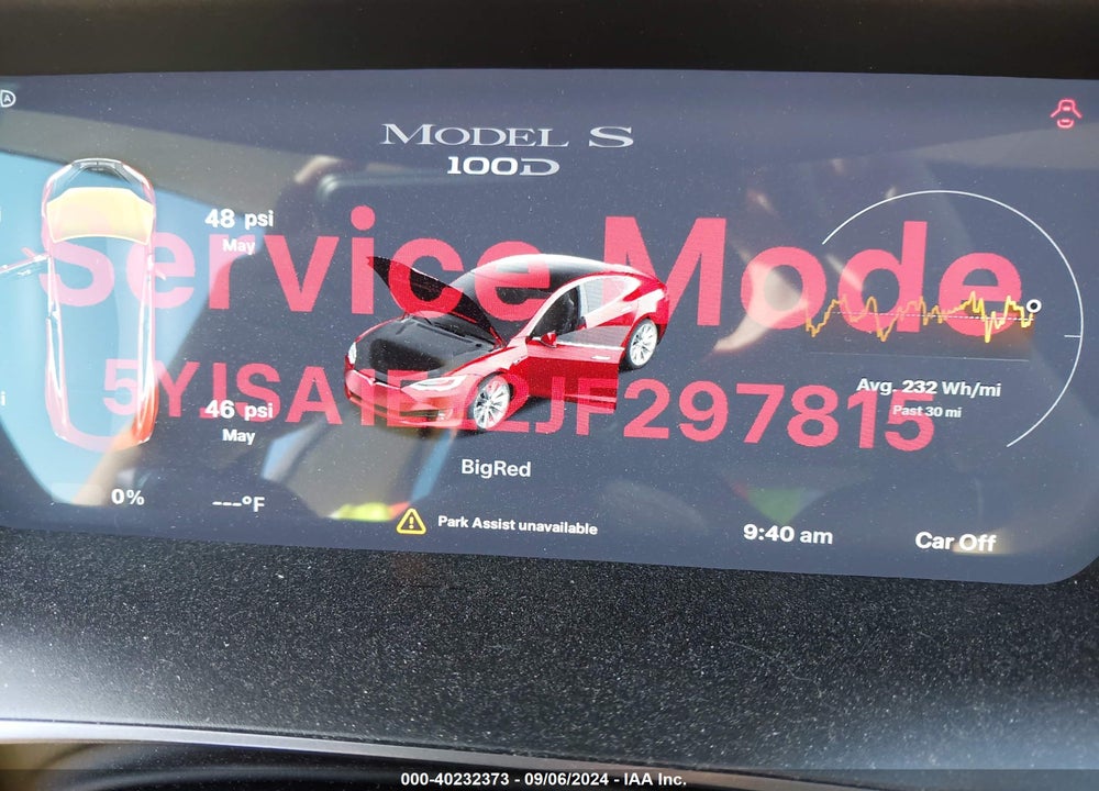 2018 TESLA MODEL S 100D/75D/P100D VIN: 5YJSA1E22JF297815