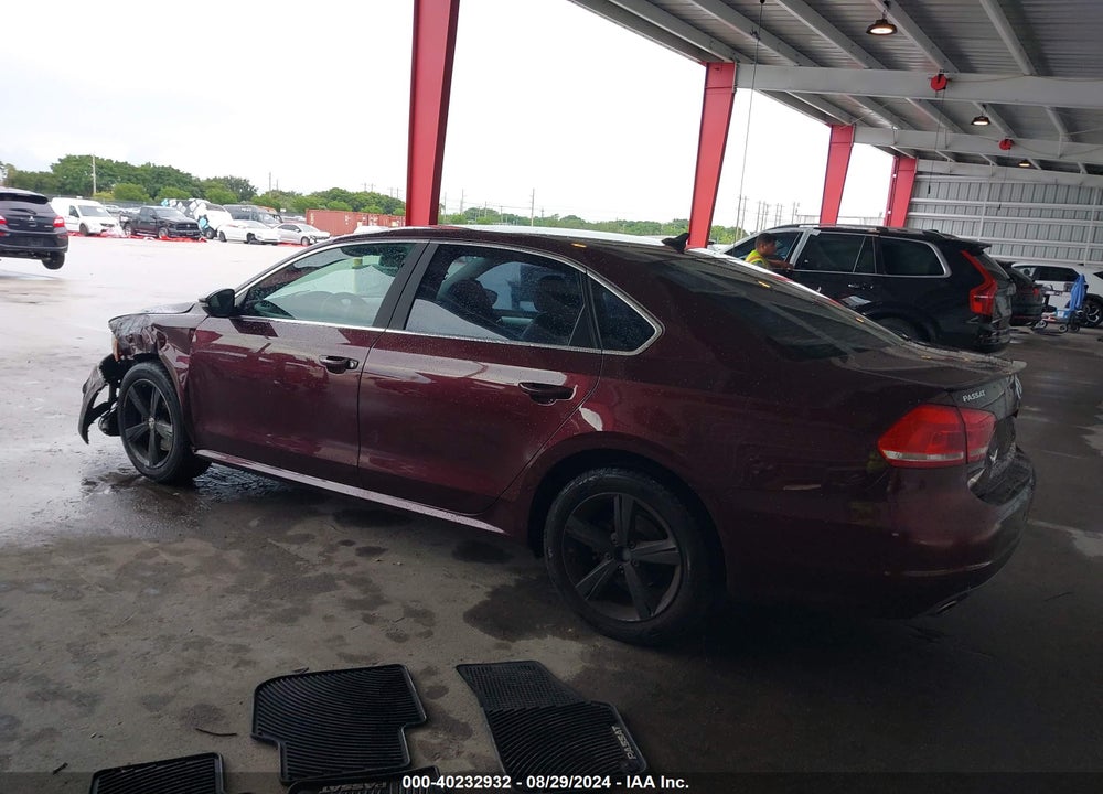 2012 VOLKSWAGEN PASSAT 2.5L SE VIN: 1VWBP7A33CC038506