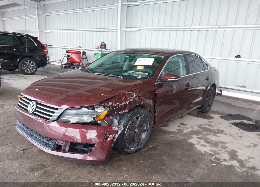 2012 VOLKSWAGEN PASSAT 2.5L SE VIN: 1VWBP7A33CC038506