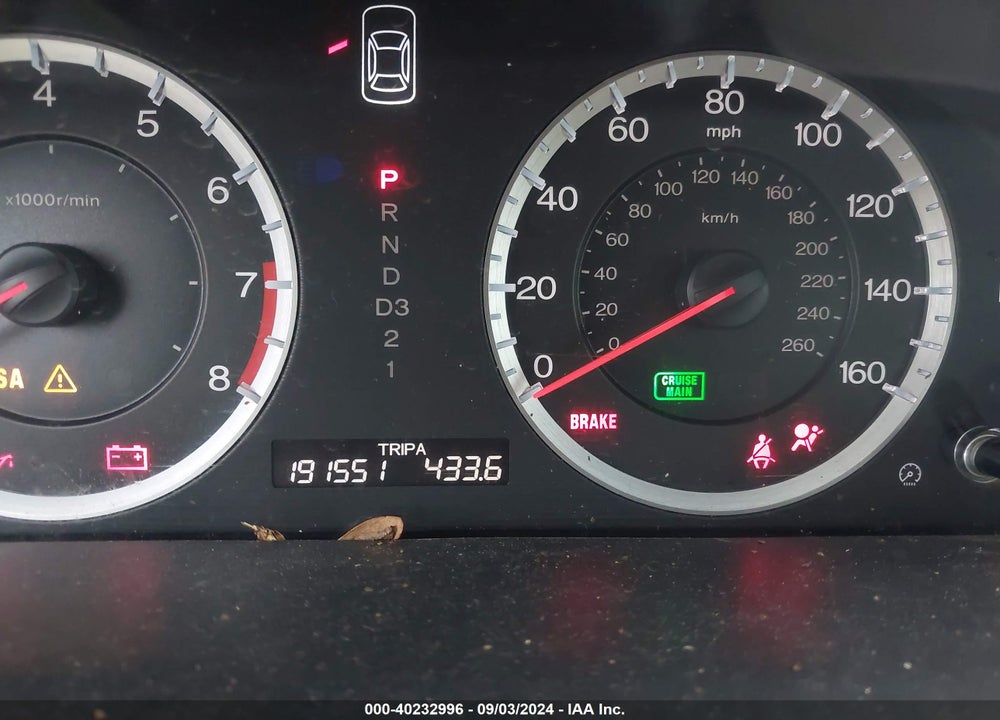2009 HONDA ACCORD 2.4 LX-P VIN: 1HGCP264X9A018321
