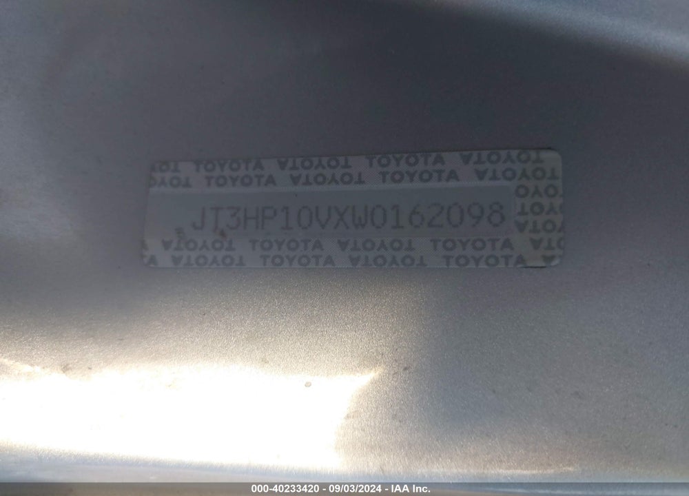 1998 TOYOTA RAV4 VIN: JT3HP10VXW0162098