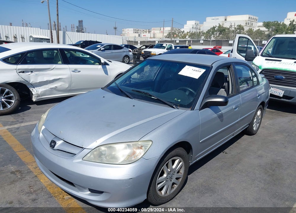 2005 HONDA CIVIC VIN: 2HGES16585H542220