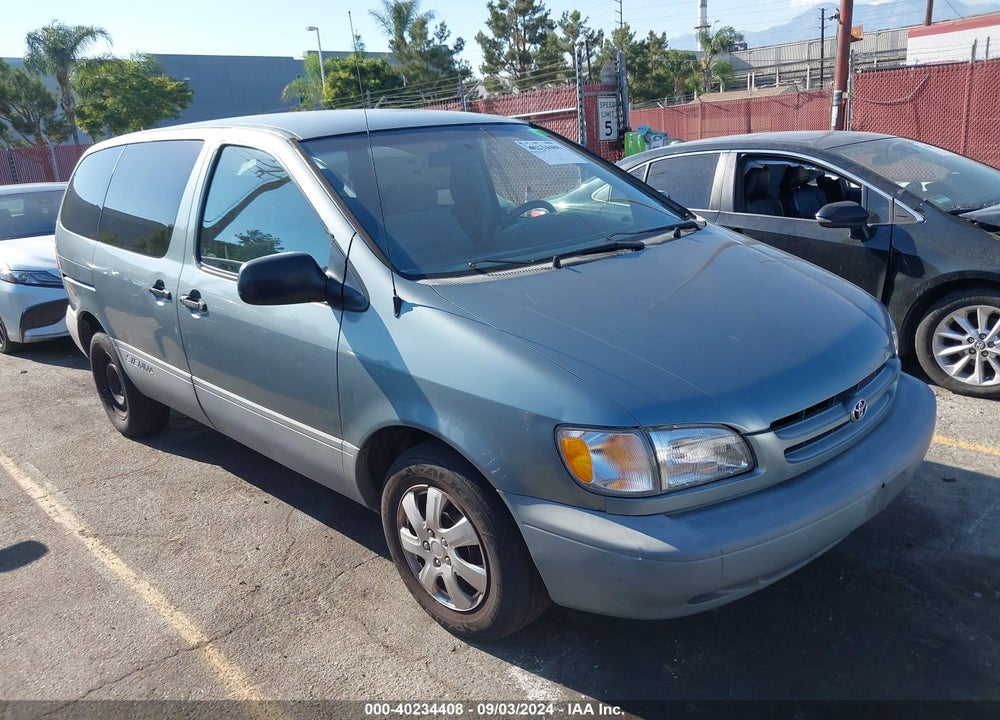 2000 TOYOTA SIENNA CE VIN: 4T3ZF19C1YU185613
