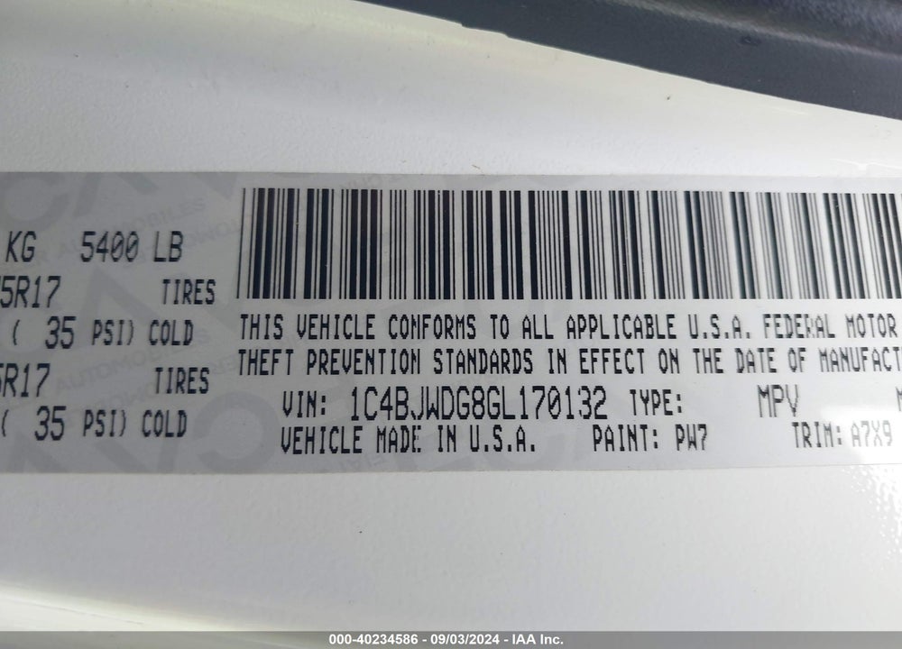 2016 JEEP WRANGLER UNLIMITED SPORT VIN: 1C4BJWDG8GL170132