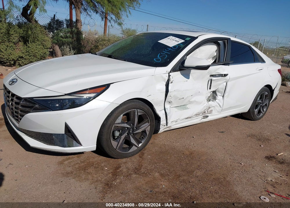 2022 HYUNDAI ELANTRA LIMITED VIN: 5NPLP4AG8NH054409