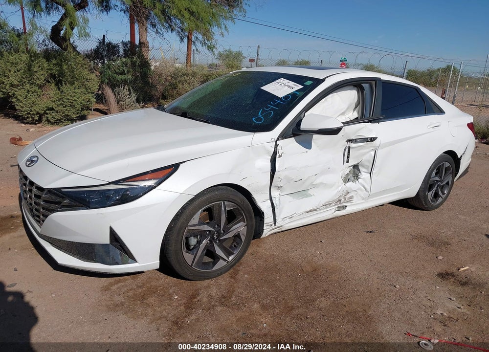 2022 HYUNDAI ELANTRA LIMITED VIN: 5NPLP4AG8NH054409