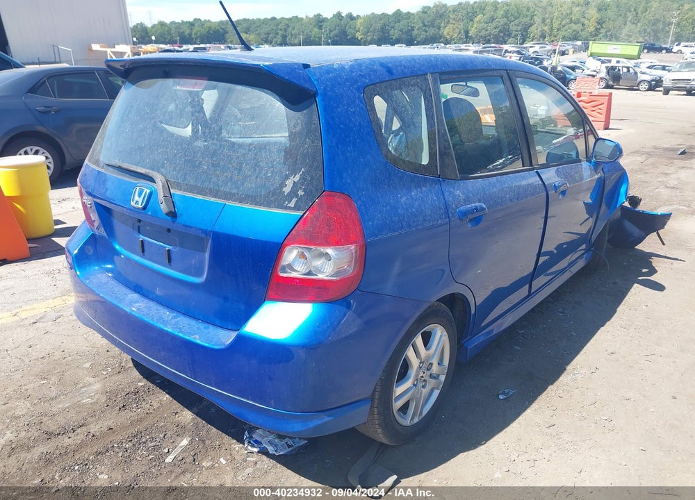 2007 HONDA FIT SPORT VIN: JHMGD38667S055739